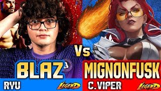 🔥 SF6 Ryu (BLAZ vs MIGNONFUSK)🔥C.VIPER ▰ Street Fighter 6 Gameplay High Level