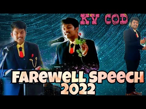 *FAREWELL* class 12--(2022) || Speech by @ayushmaanbehra1824 at @kvcodjabalpur8414 .... @santoshnayak