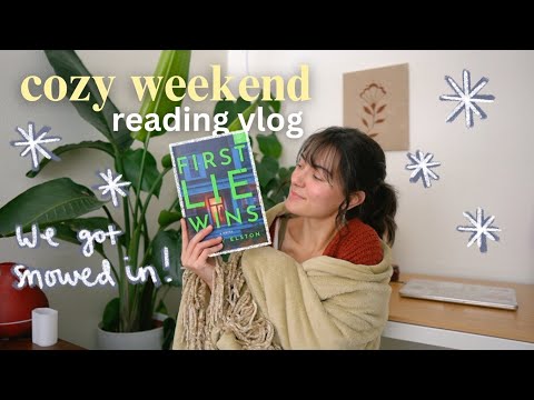 ❄️📖snowstorm = cozy weekend reading vlog