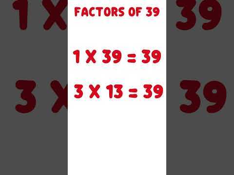 Factors of 39 #shorts