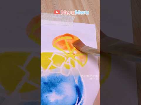 🍷🍹watercolor painting #art #diy #shortvideo #satisfying #painting #tutorial #drawing #shorts