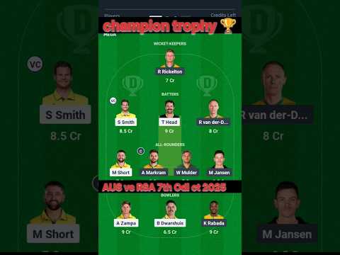 AUS vs RSA 7th ODI Pitch Report Rawalpindi Stadium | Champion trophy 2025 |#shorts #ausvsrsa #ct2025