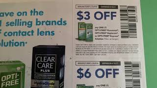 Contact Lens Solution - Opti-Free PureMoist, Clear Care - Multiple Coupons