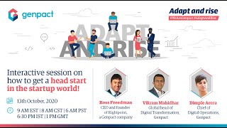 Interactive session on how to get a head start in the startup world! #AdaptAndRise