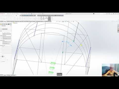 Modeling a greenhouse and analyzing the load on its roof in SolidWorks