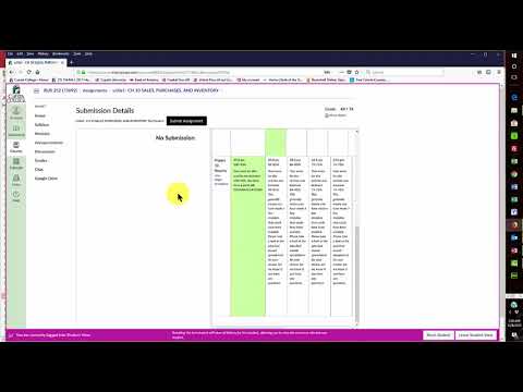 Canvas - View of Graded Results