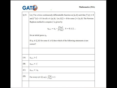 GATE 2023 Mathematics, Numerical Analysis