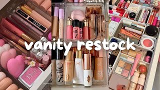 the ultimate vanity restock vid 🎀💄🧴 | satisfying organisation & aesthetic tiktok compilation