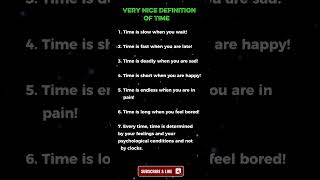 Very nice Definition of Time #ValueOfTime #LifeLessons #Wisdom  #Inspiration #shorts
