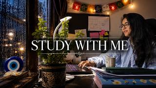 LIVE l Study with me l pomodoro&poetry-when dreams are chasing you  (lo-fi-rain) cozy vibe📚🌻