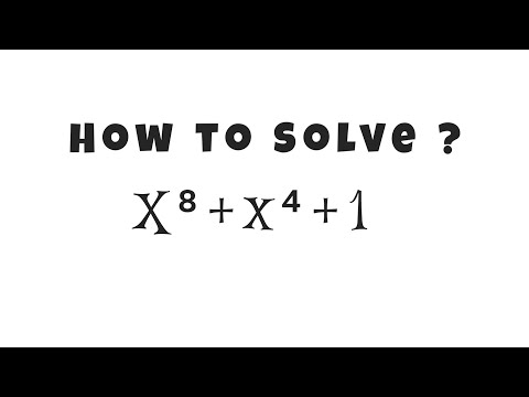 How to solve x⁸+x⁴+1 ? #mathsenglishsecret 