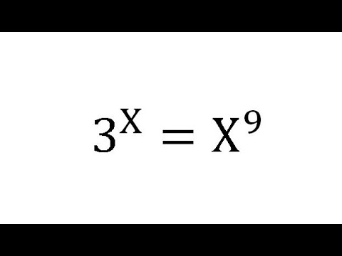 A Nice Math Olympiad Exponential quotation 3^x = X^9