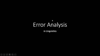 Error Analysis