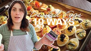I Tried 10 Fancy Deviled Egg Recipes *Ft. My Mom*