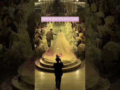 A fairy-tale walking down the aisle.