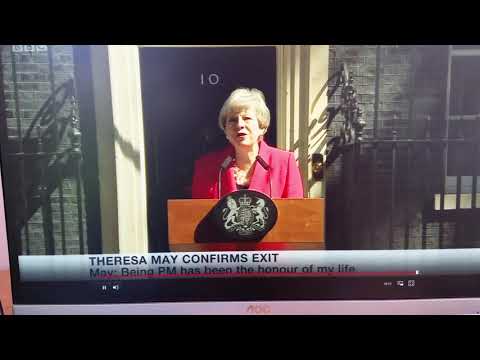 May in tears. Crying Prime Minister. Theresa May resigns. May breaks down in tears. May quits.
