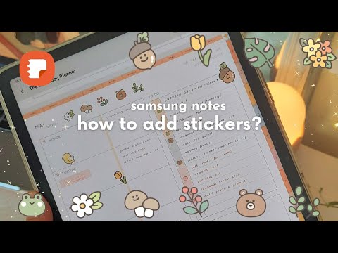 How to Add Stickers Samsung Notes Tutorial 🧸 Aesthetic Cute Digital Planning Note-Taking Stickers