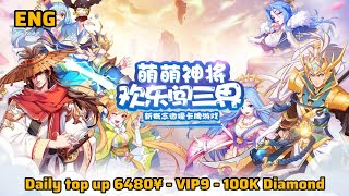 Cute Generals 3Q RPG Private server - daily top up 6480¥ - VIP9 - 100K Diamond ( X7Game )