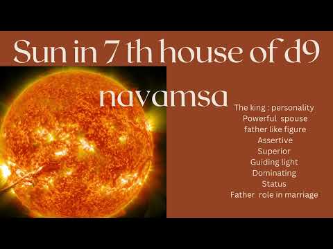 Sun in 7th house in d9 chart. Your partner and marriage in d9 chart. D9 series