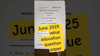 BEDSV 101 June 2025 /IGNOU previous year question paper/#ignou#ignoupreviousyearquestionpaper#exam