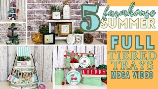 5 SUMMER THEMED FULL TIERED TRAY DIYS MEGA VIDEO