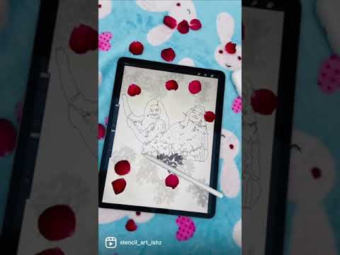 Stencil drawing|| Pookalpookum cover song|| Shilpabala || Mrudula Murali