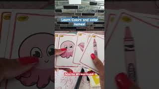 Learn colors and color names with crayola color connect cards #colors #learningactivitiesforkids