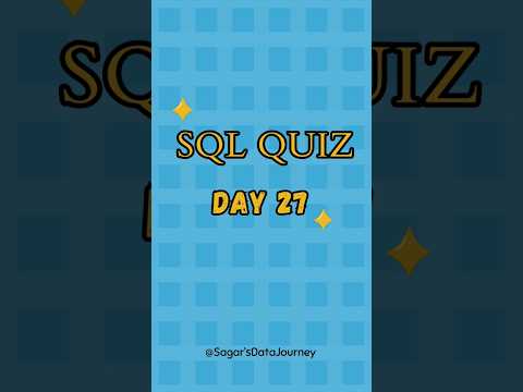 SQL quiz day 27 | when to use cross join #mysqltutorials