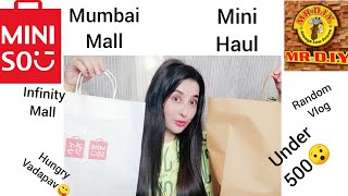 Infinity Mall 🛍️💸Shopping #miniso#coffeetime#mumbaivadapav#randomvlog#minhaul#womenbelt