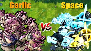 PVZ 1 Fusion 2.8 Challenge!! Team Garlic VS Team Space VS 300 Zombie Random - Who Will Win?