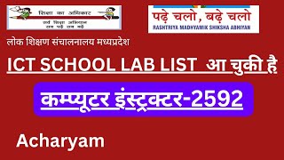 ICT LAB SCHOOL LIST, MP COMPUTER INSTRUCTOR VACANCY 2023, MP COMPUTER TEACHER VACANCY 2023, ICT LAB