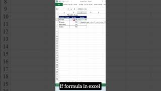 How to use if formula in #excel #exceltips #spreadsheets #pivottable #columnformatting #columnchart