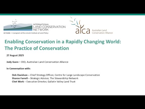 The Practice of Conservation
