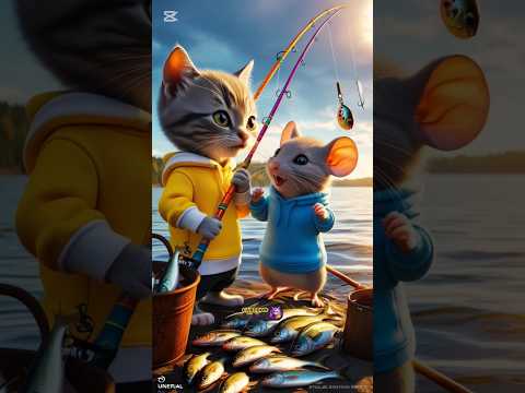 Cat and mouse story #catvideos #catstory #aicat #meow #meowing #meowslovers #meowstory #meowai #cat