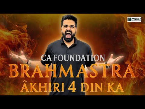 BRAHMASTRA Strategy May'25 - CA Foundation Accounts | CA Foundation by iWision