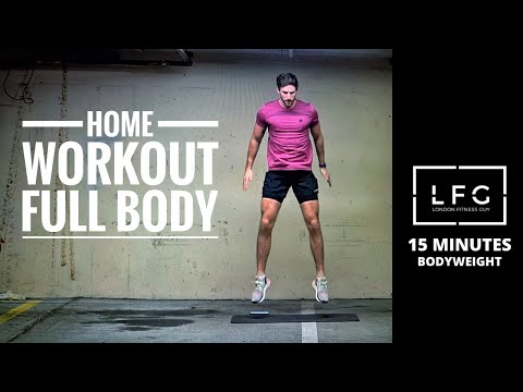 HOME WORKOUT - FULL BODY! 15 MINUTE BURN WITH NO EQUIPMENT