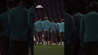 Newcastle United training at Parc des Princes last night ⚽🔥Locked in for today’s showdown vs PSG.