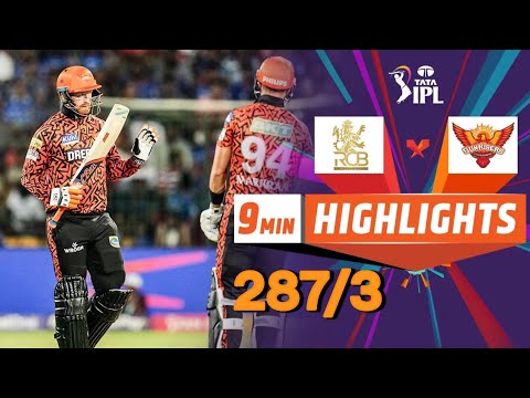 Highest total (287/3) in IPL history || SRH vs RCB 2024 full highlights match | sports | cricket
