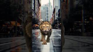 Lion in the City, Walking like a King #animals #lion #wildanimals #animallover #lionking