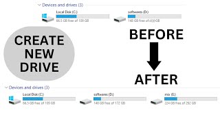 how to create partition in windows 10 | create partition | create new drive | add a partition | disk