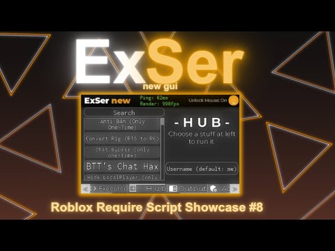 Roblox Require Script Showcase #8 | ExSer GUI
