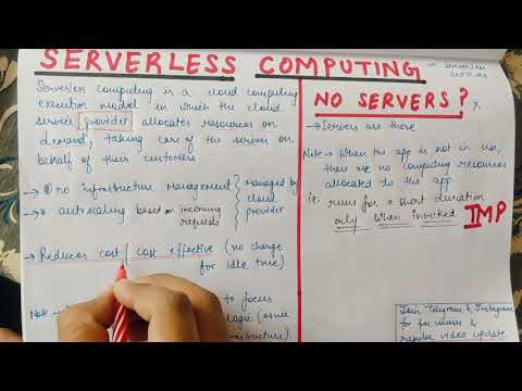 What Is Serverless Computing || Serverless Services || Serverless Architecture