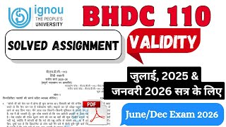BHDC 110 Solved assignment 2025-26 | Bhdc 110 Assignment question and answer 2025-26