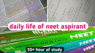 A day in the life of neet aspirant 2022//Study Vlog(10 hrs + study)//#neetaspirant