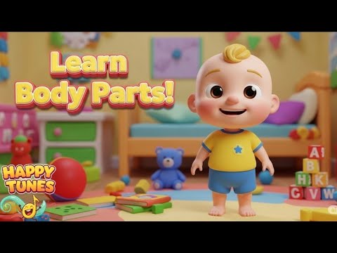Learn Body Parts Nursery Rhyme | Fun Baby & Toddler Learning Song!