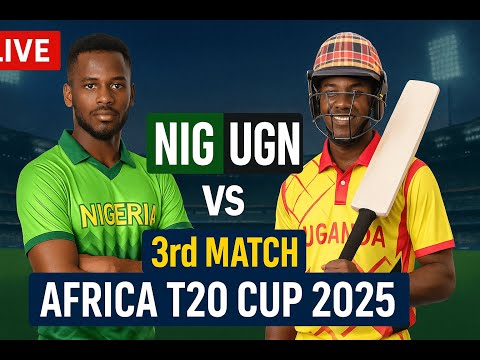 NIG vs UGN Live | 3rd Match | Africa T20 Cup 2025 | Nigeria vs Uganda Live Today