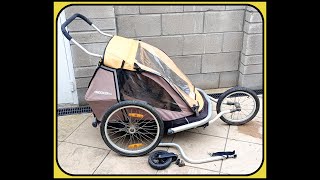 Croozer Kids 3-In-1 Jogger, Running Buggy bike trailer For 2 Children + Storage