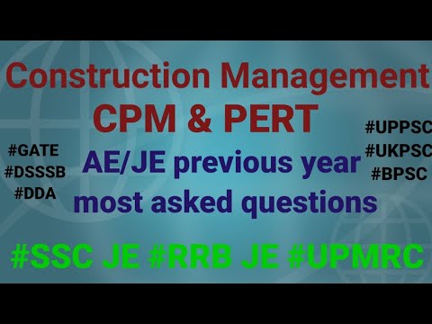 Construction Management CPM & PERT previous year question | Civil engineering basic  question #UPMRC