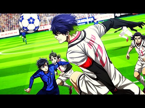 Aiku snatches the ball mid-air, crushing Isagi's chance to score the opening goal!