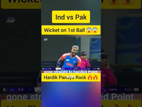 Hardik took Wicket on 1st Ball 😱 😱🔥 Ind vs Pak Asia Cup 2025 #shorts #viral #cricket